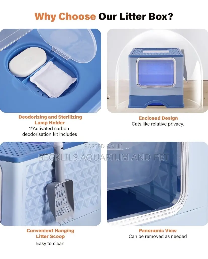 Potable Foldable Colorful Cat Litter Box