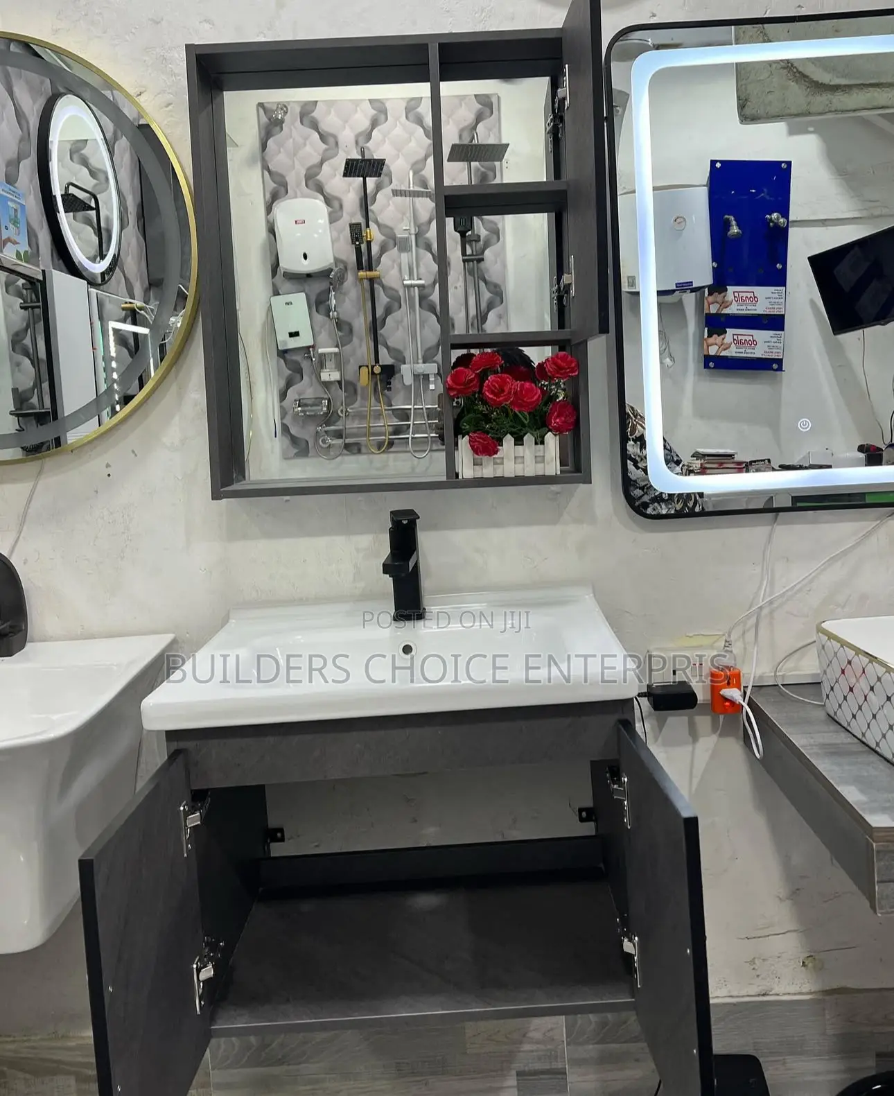 Cabinet Basin With Mirror 60cm Wide