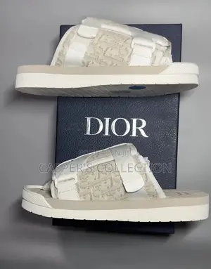 Dior Alpha Sandals Off White Beige Slides