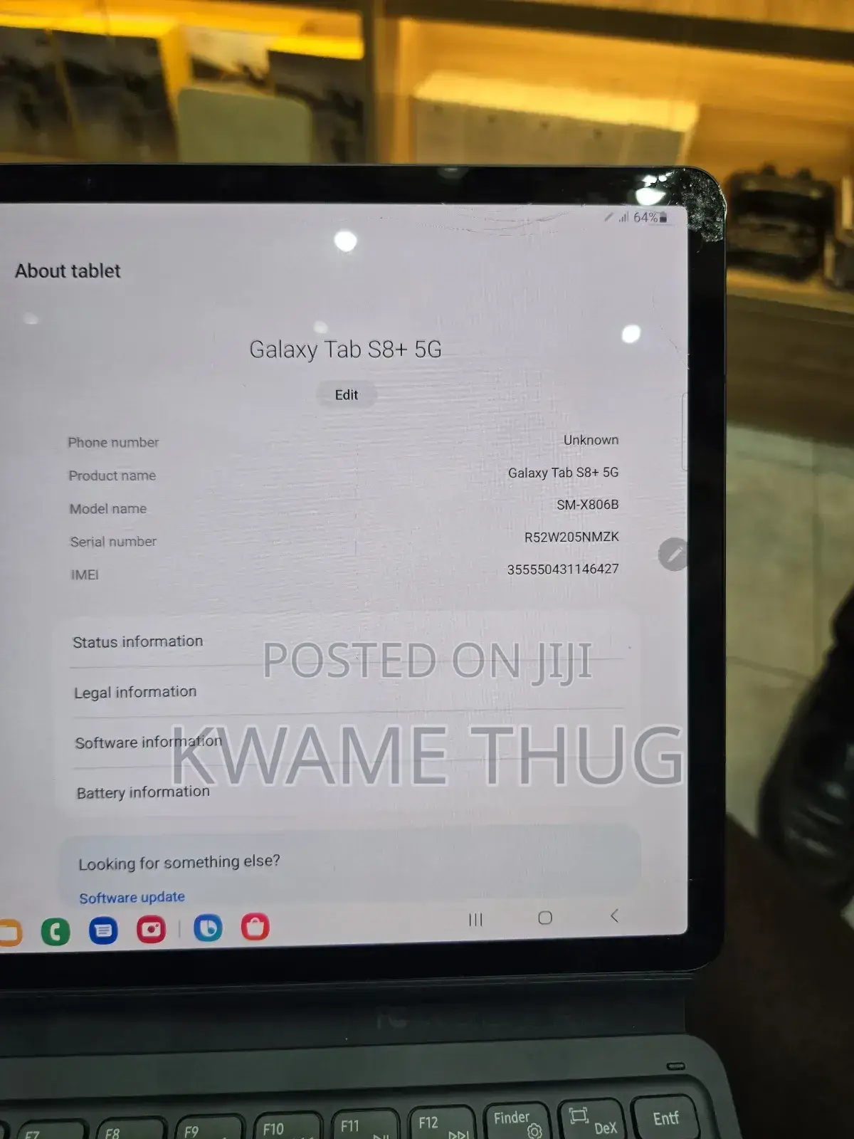 Samsung Galaxy Tab S8+ 128 GB Black