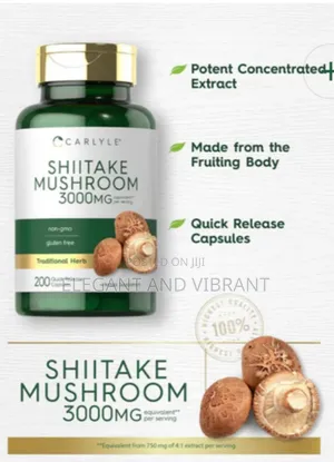Shiitake Mushroom 3000mg Per Serving | 200 Capsules