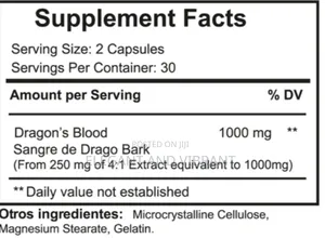 Dragon S Blood Croton Lechleri 1000mg, Healing Support