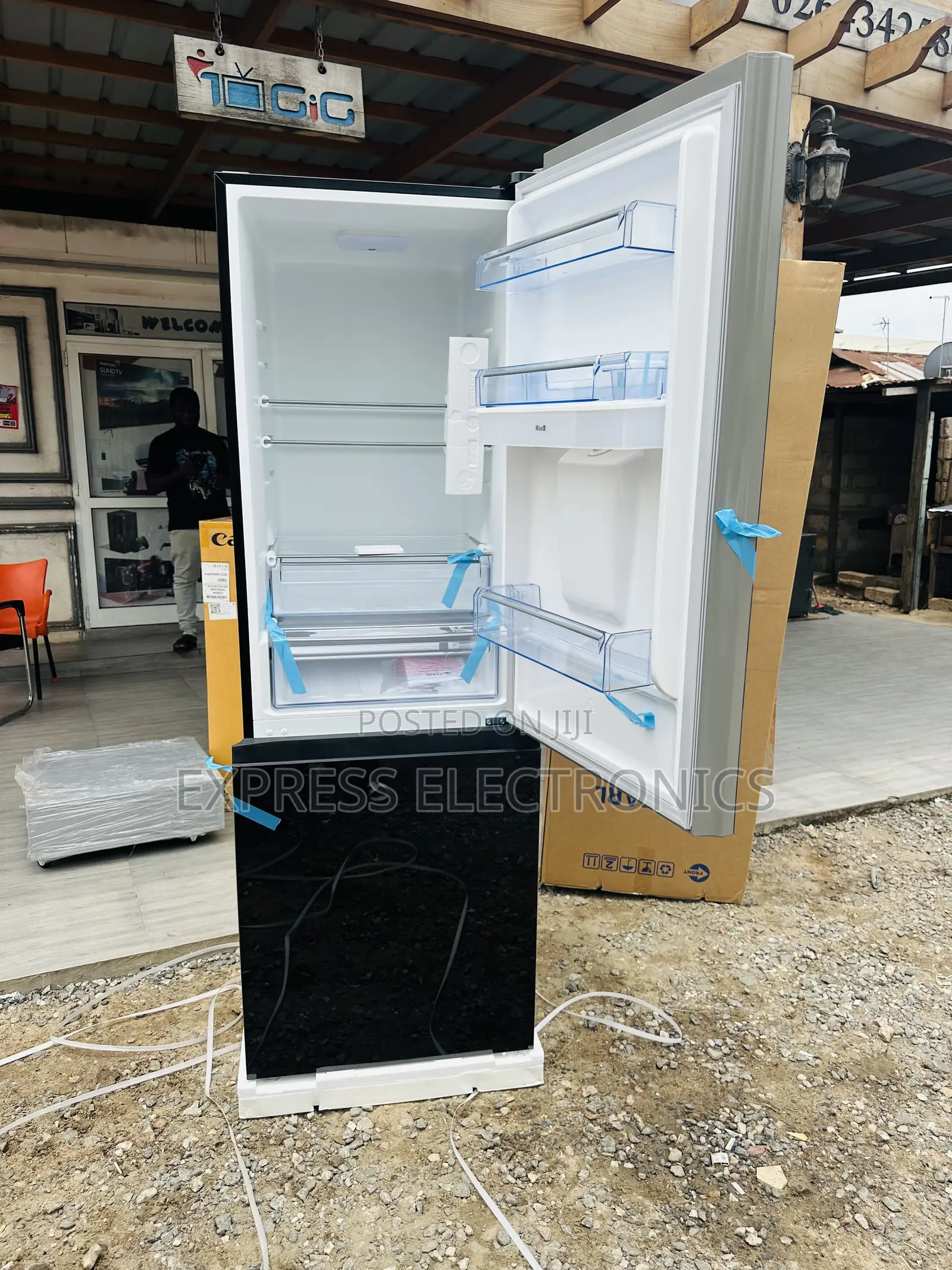 Quality Sleek Slim Double Door Fridge Pearl Pf-433