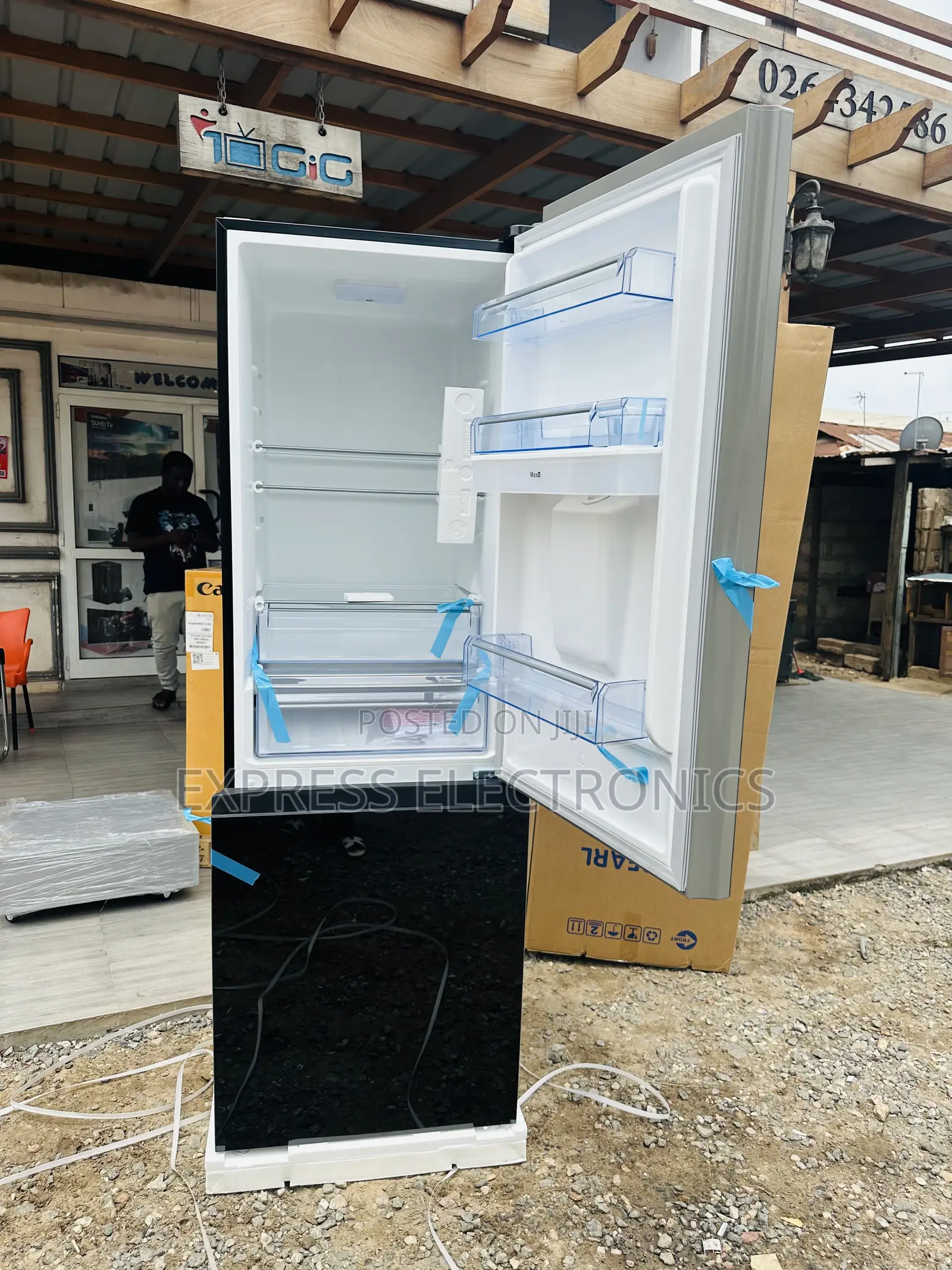 Black Fridge Pearl Pf-433 Double Door