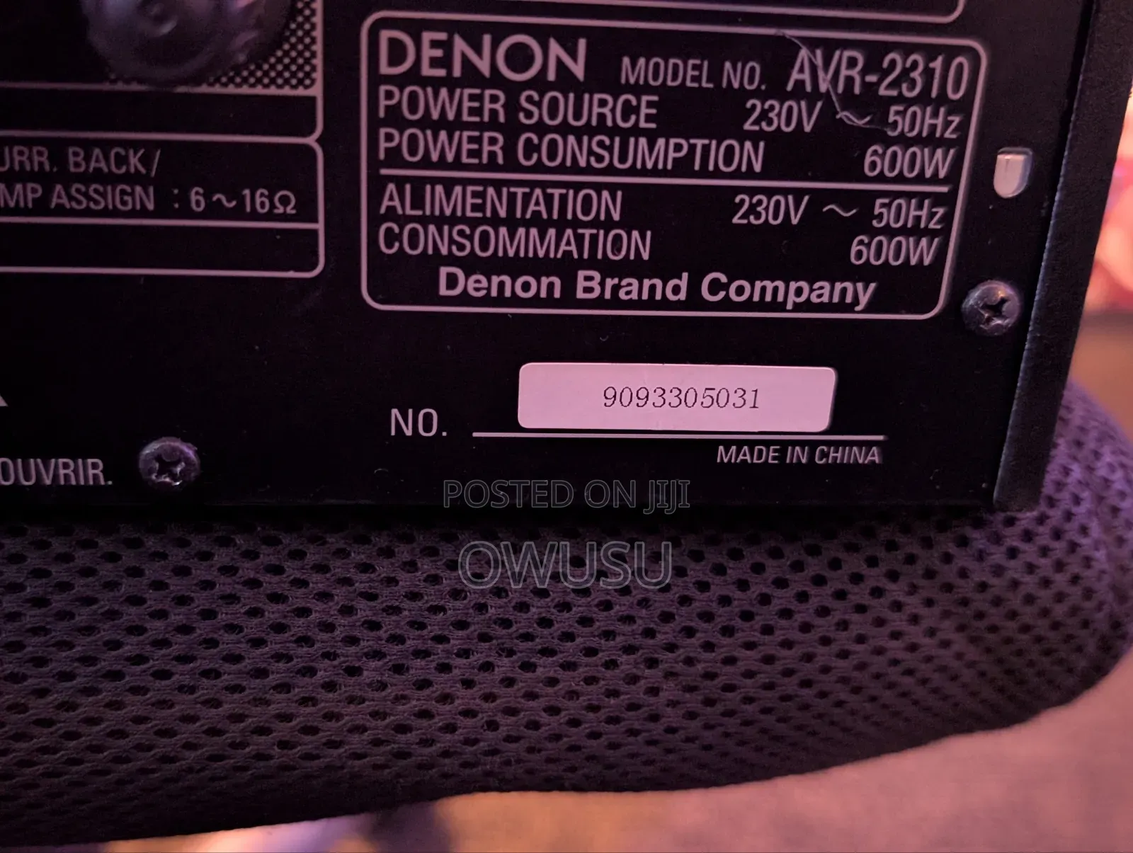 Denon Avr2310 600watts