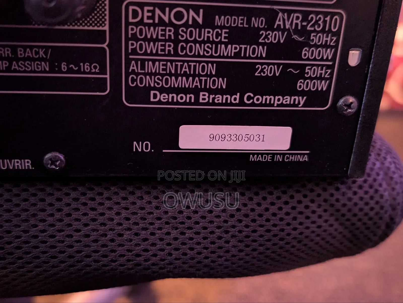 Denon Avr2310 600watts