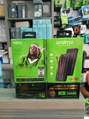 Oraimo 20000mah 12w Powerbank With Charging Cables Opb-P5201