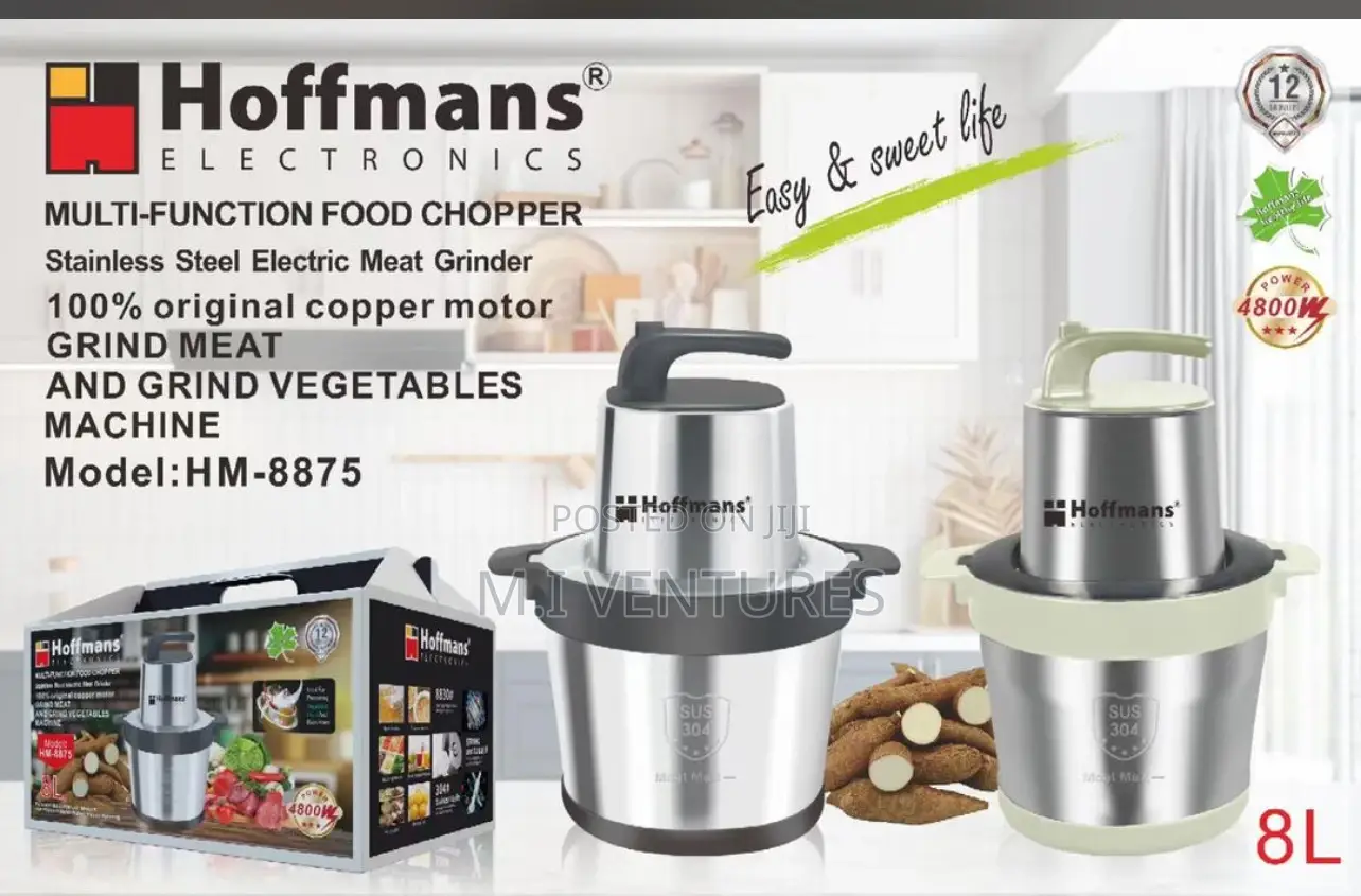 8l Hoffmans Electric Food Chopper