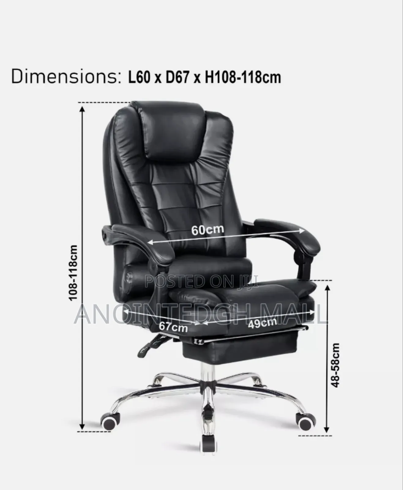 Luxury Massage Gaming Chair With Recliners Footrest Black