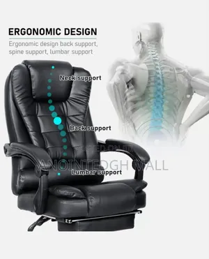 Luxury Massage Gaming Chair With Recliners Footrest Black