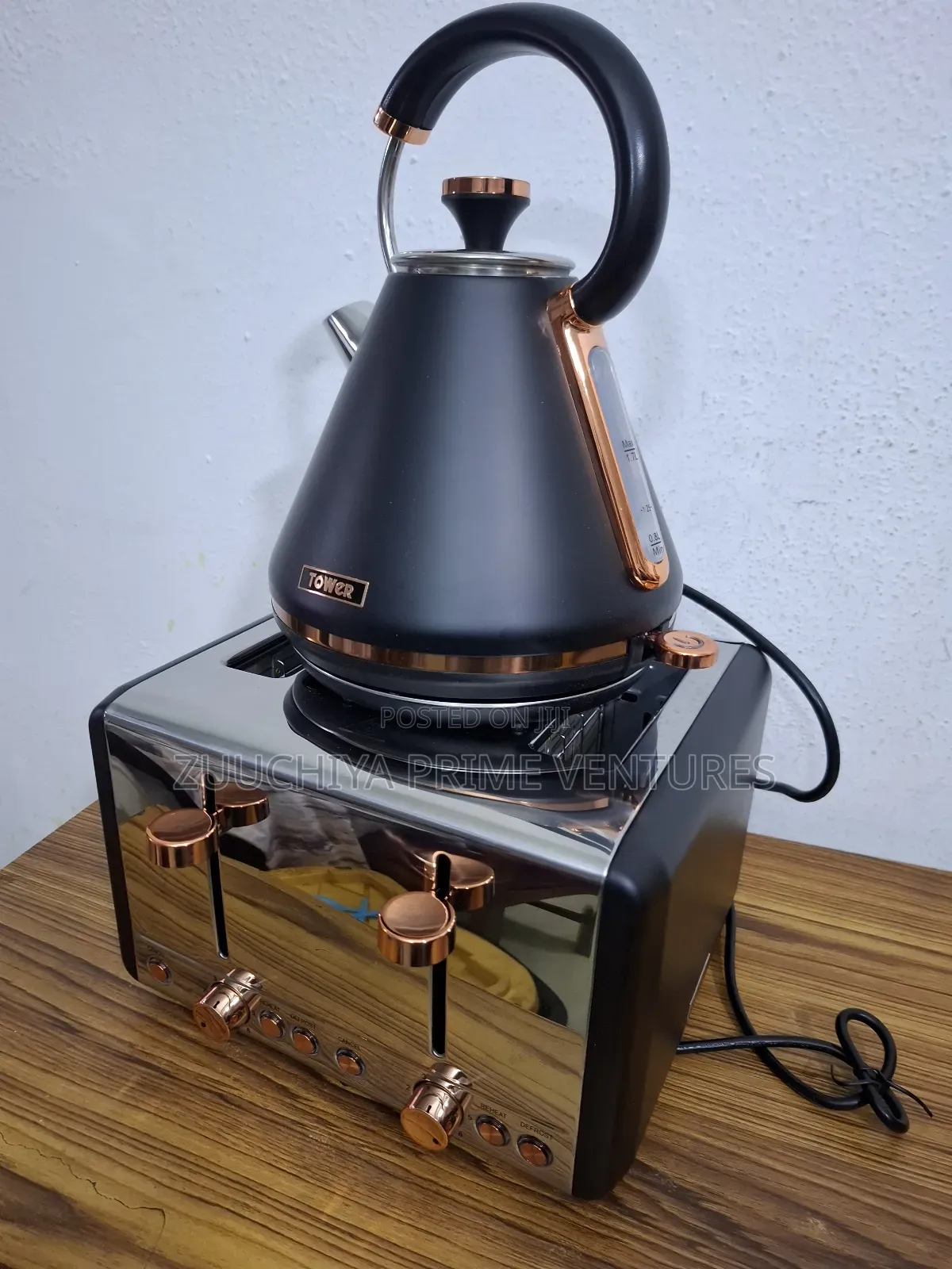Tower Rose Gold Edition Kettle 1.7l/4 Slice Toaster Uk