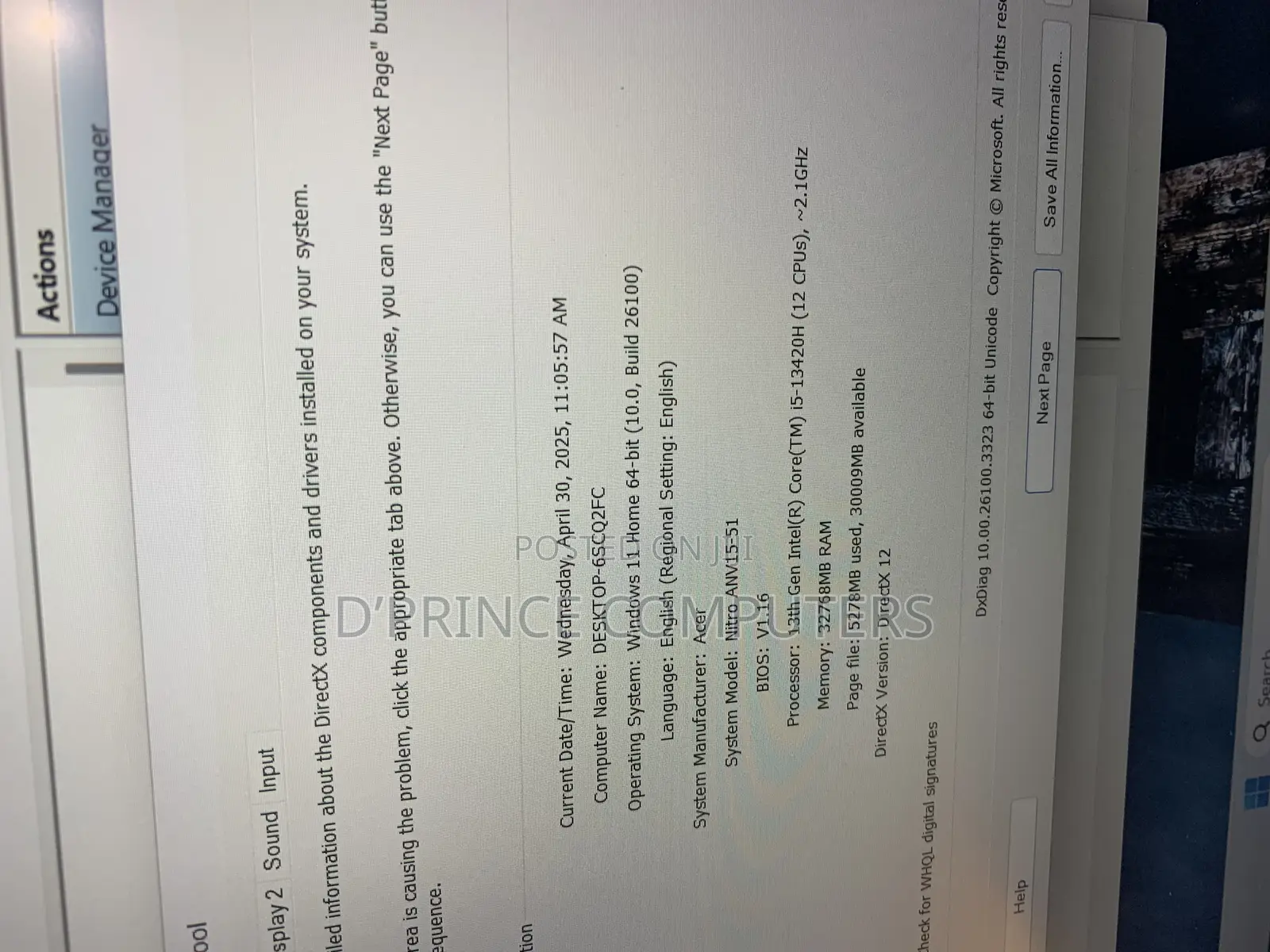 Laptop Acer Nitro 5 Spin 32GB Intel Core I5 SSD 512GB