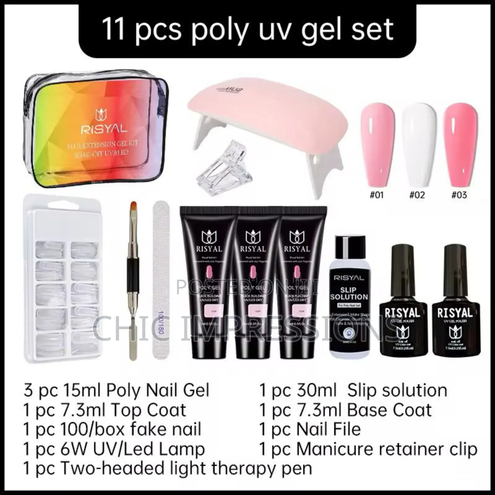 11pcs Polygel Uv Kit