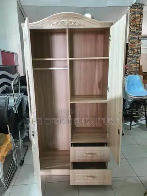 Light-Colored, Two-Door Wardrobe