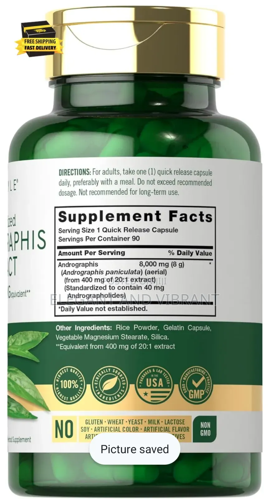 Andrographis Paniculata 8000mg | 90 Capsules