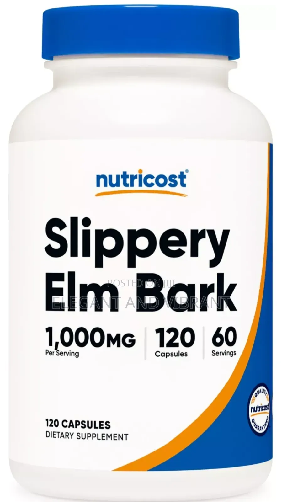 Slippery Elm Bark Capsules 1000mg Per Serving 120 Capsules