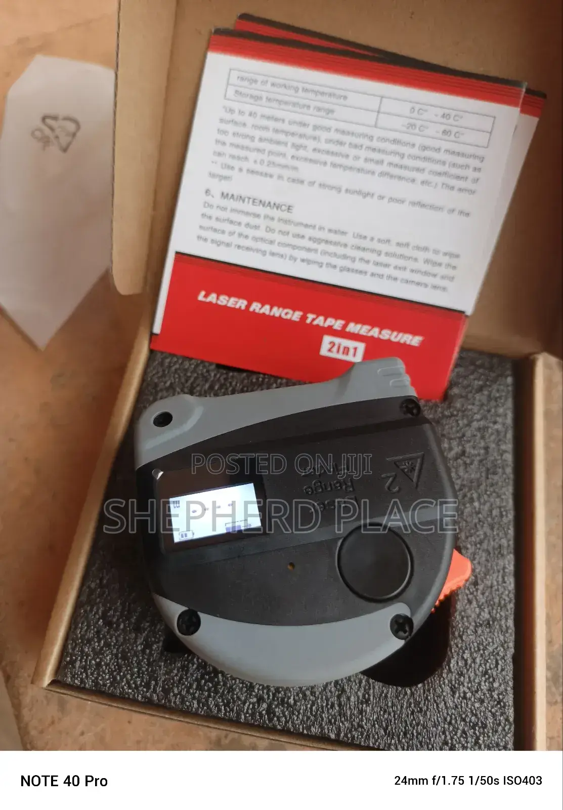 2-in-1 Laser Range Tape Measure