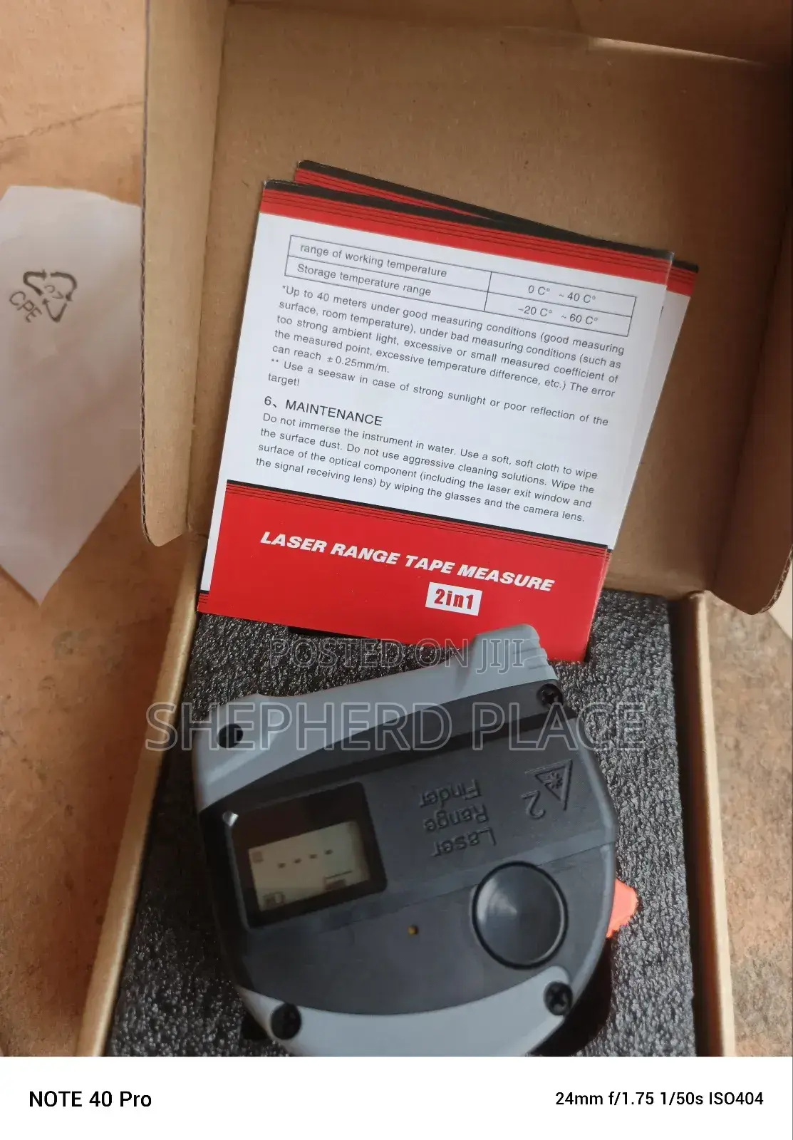 2-in-1 Laser Range Tape Measure