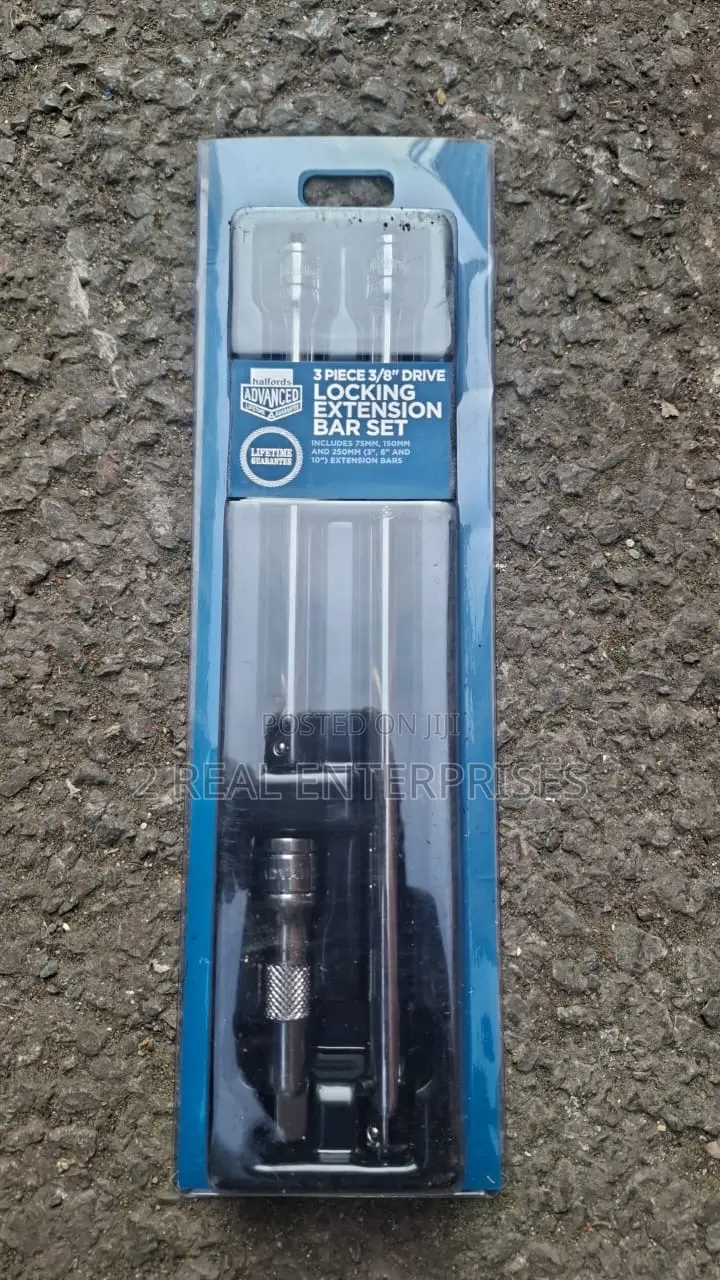 Halfords 3-Piece 3/8" Drive Locking Extension Bar Set