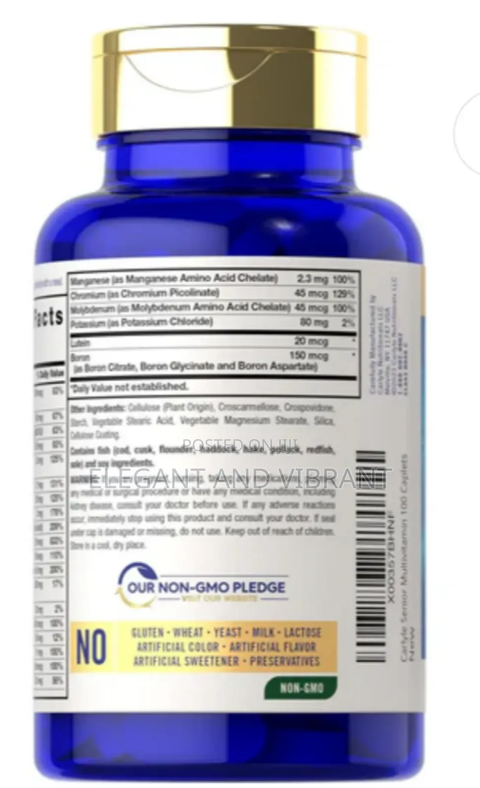 Multivitamin for Older Men | 100 Caplet 4 the Old Age Adult