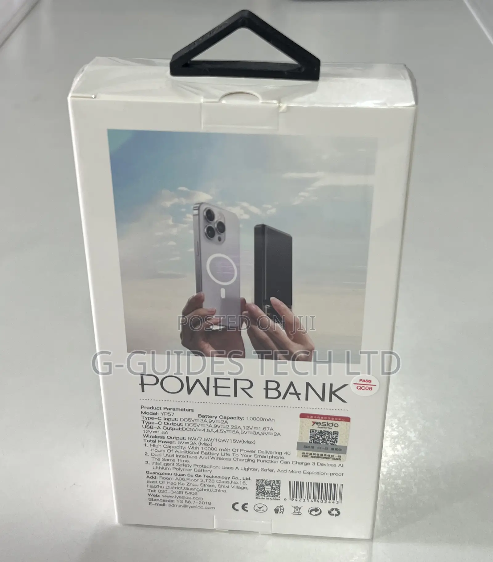 Yesido 10,000mah Wireless Fast Charging Power Bank Yp57