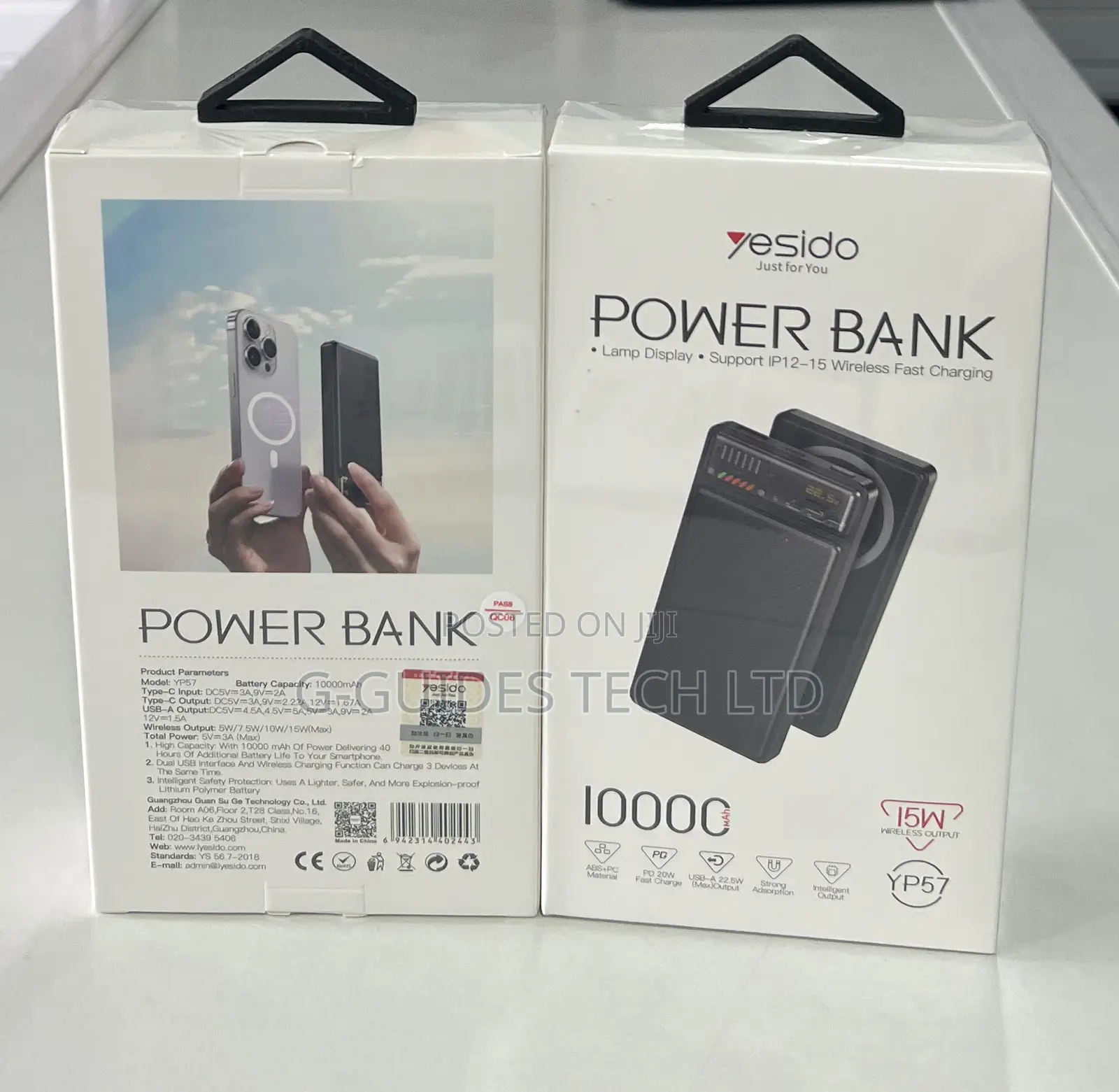 Yesido 10,000mah Wireless Fast Charging Power Bank Yp57