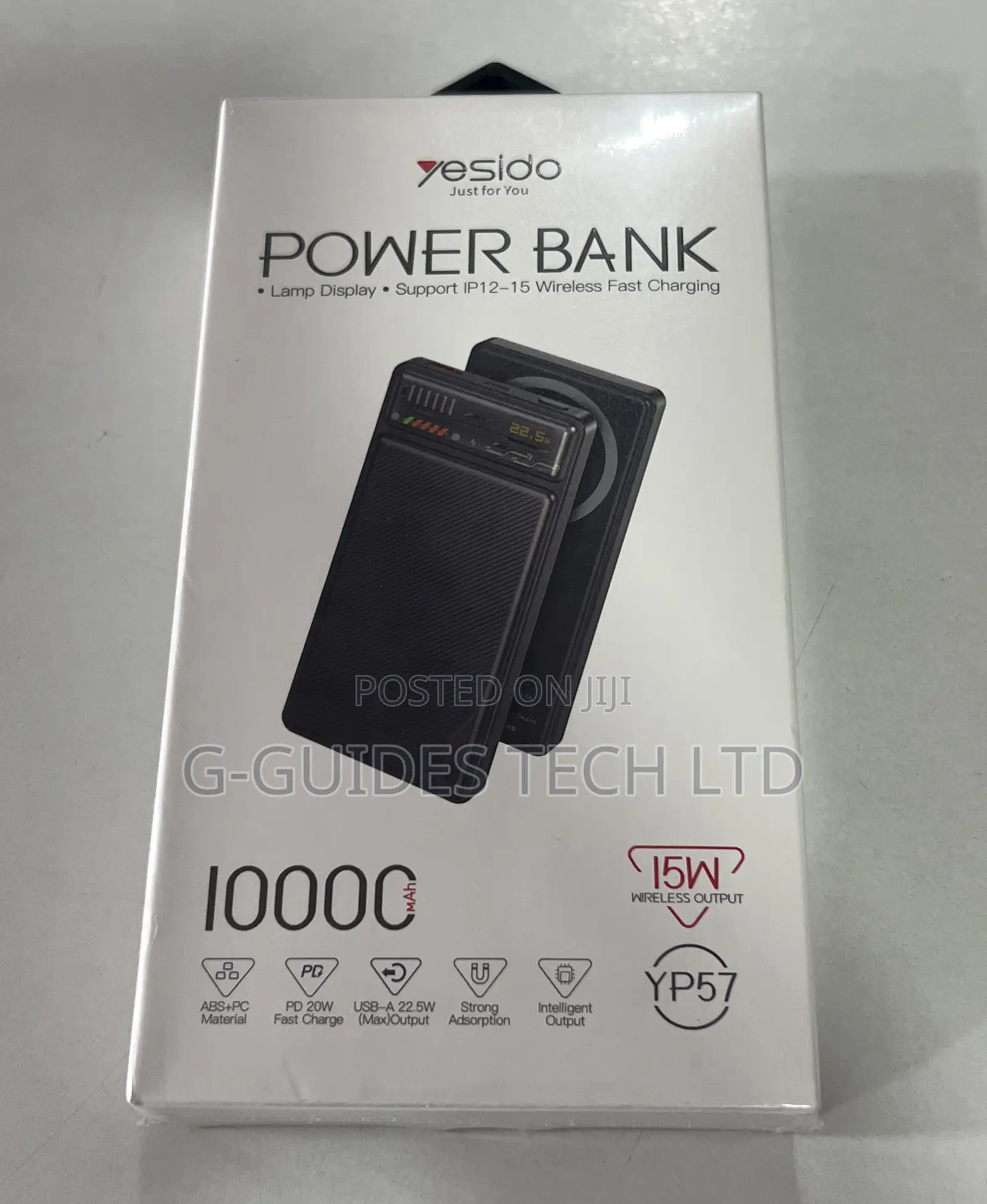 Yesido 10,000mah Wireless Fast Charging Power Bank Yp57