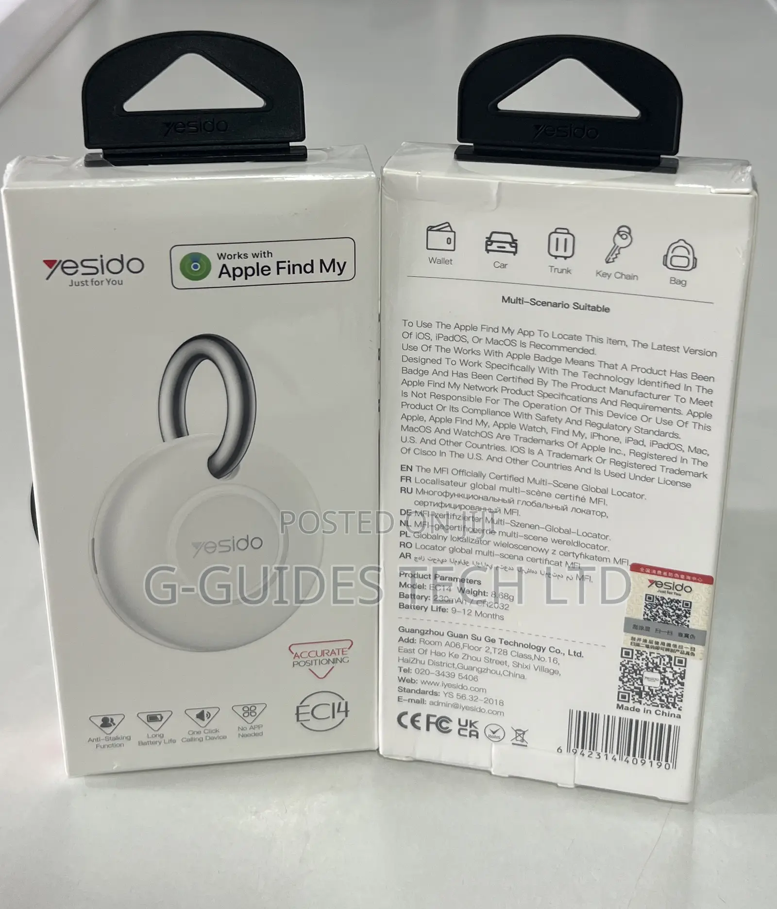 Yesido Ec14 Smart Tag Tracker for Apple Devices