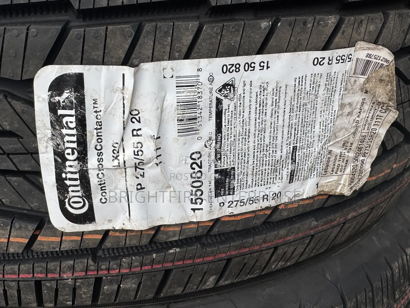 285/50r20 Bridgestone Continental Michelin