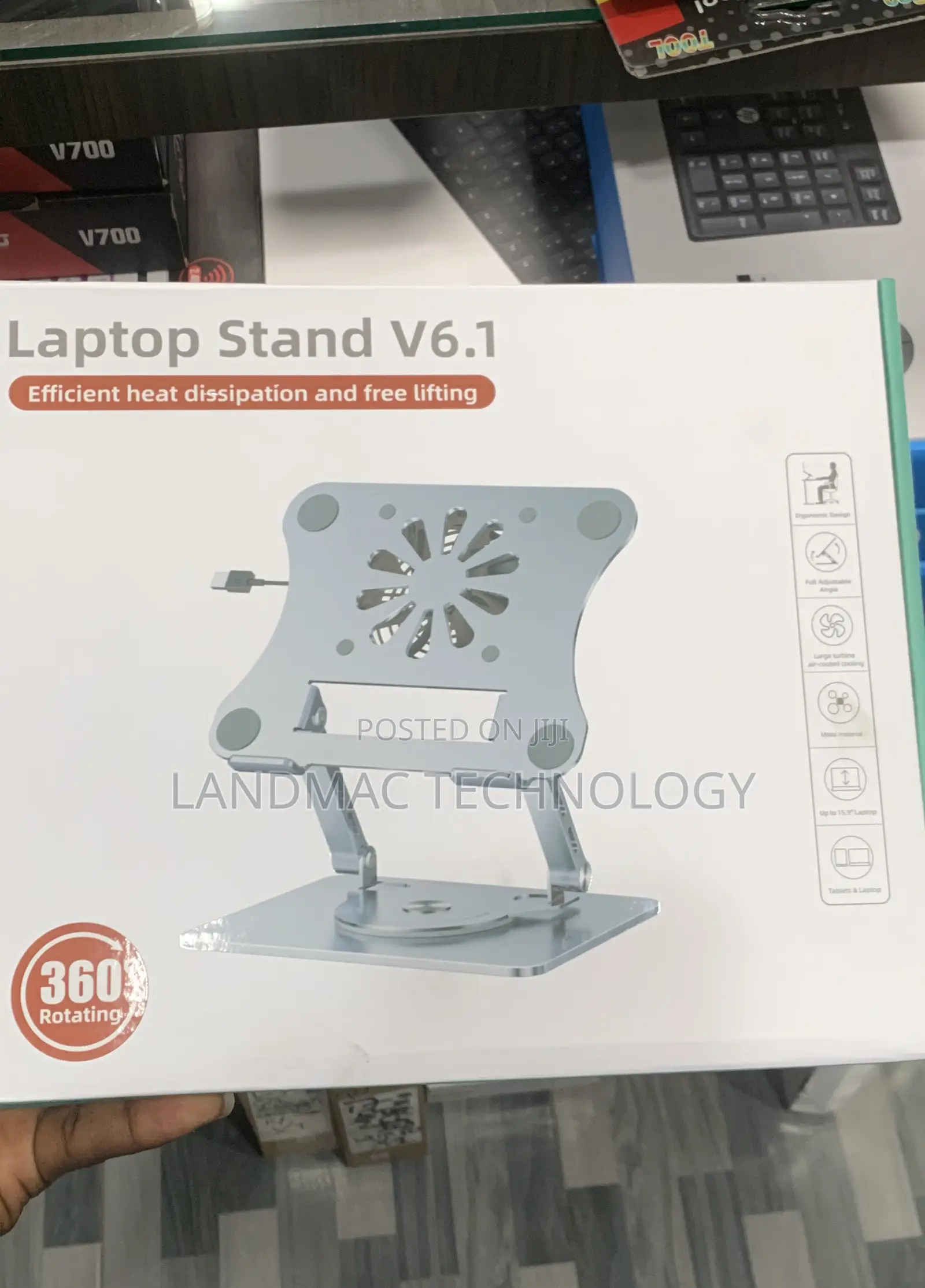 Laptop Stand With Cooling Fan Universal Aluminium Alloy X360