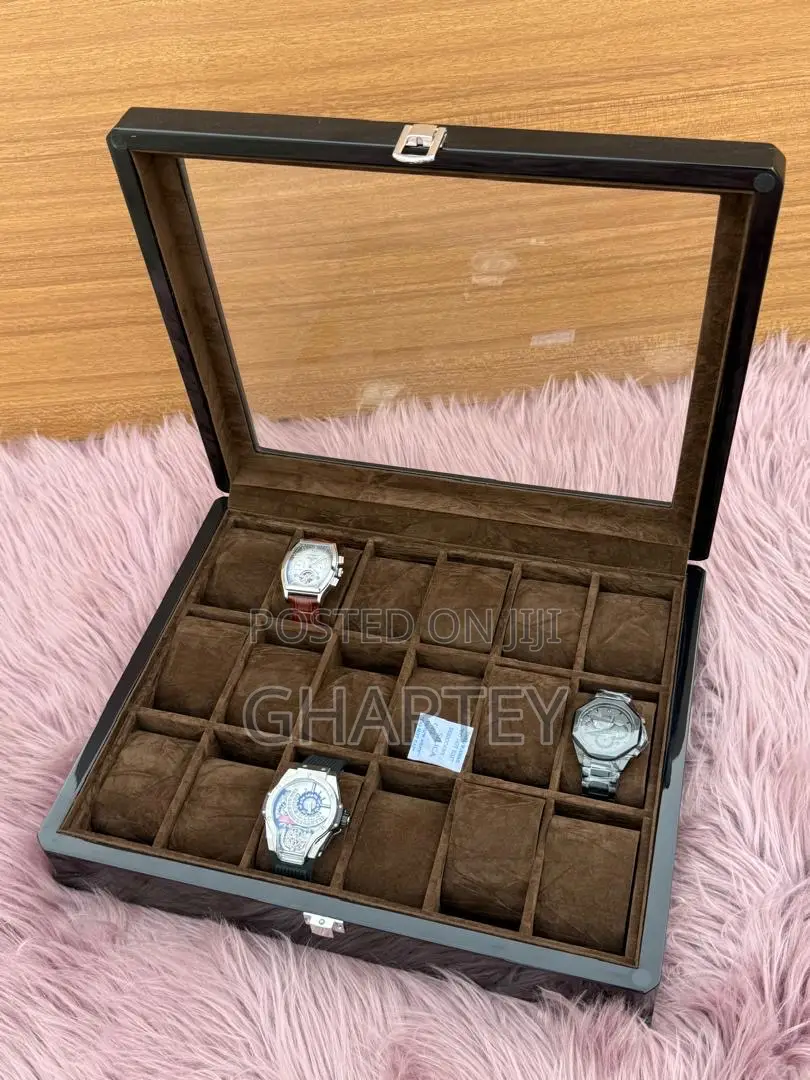 New Watch Organizer With Transparent Cover, 18 Slot