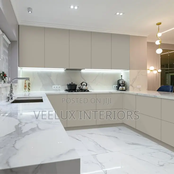 White Kitchen Cabinets With Fridge Dishwasher Space