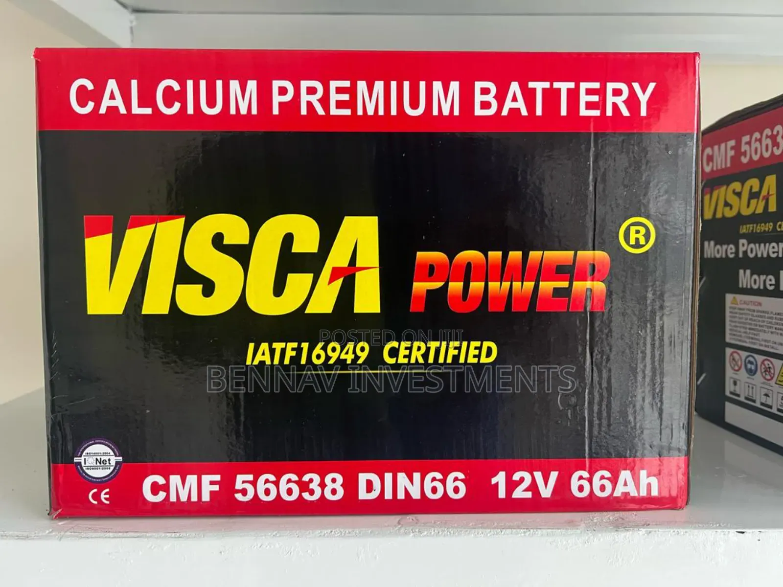 Visca Power 13 Plates Battery 12v 66ah