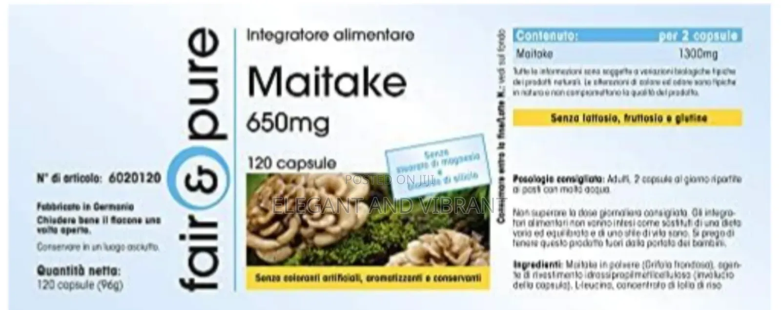 Maitake 650mg Mushroom, 120 Capsules,