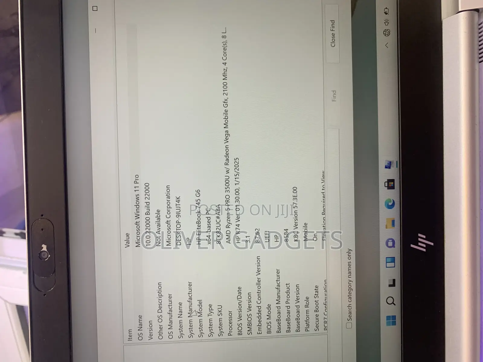 Laptop HP EliteBook 745 G6 16GB AMD Ryzen 5 SSD 256GB