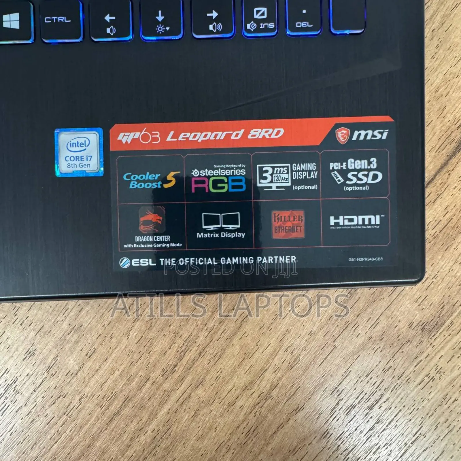 Laptop MSI GP63 Leopard 8RE 16GB Intel Core I7 SSD 512GB