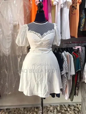White Laced Bodice Dress