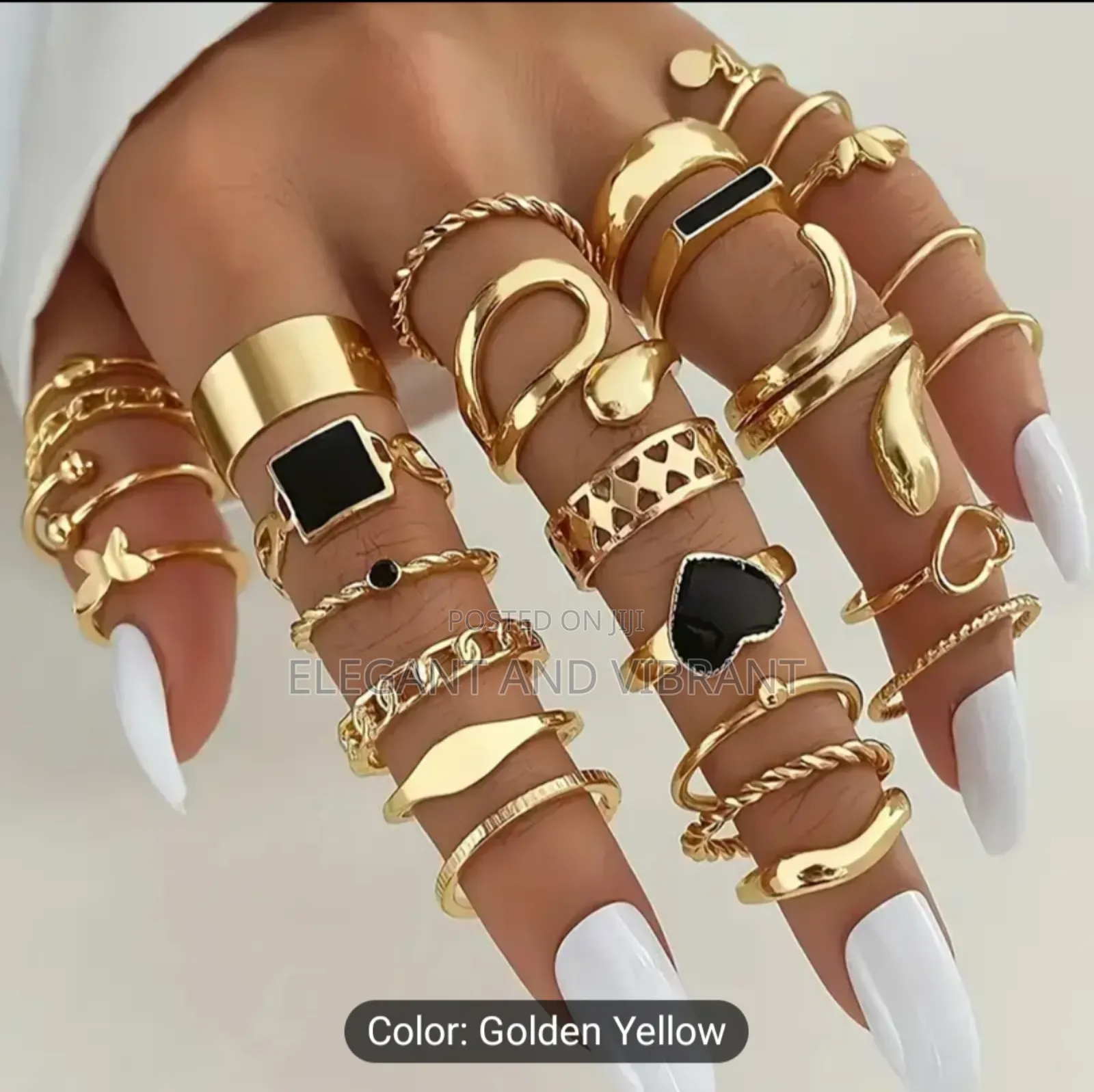 Set of Rings in Gold Colour