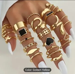 Set of Rings in Gold Colour