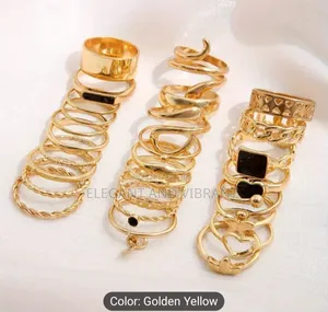Set of Rings in Gold Colour
