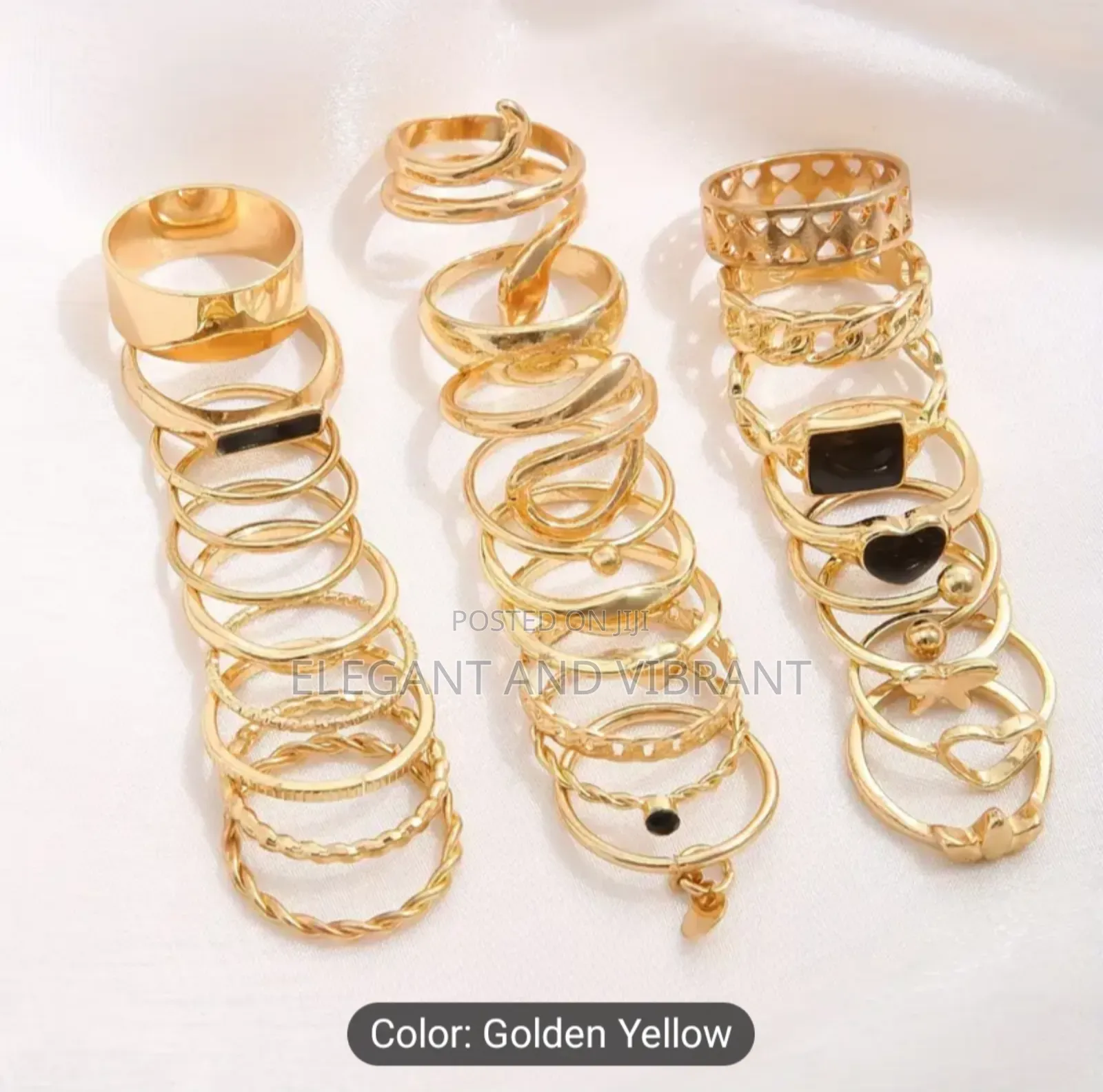 Set of Rings in Gold Colour
