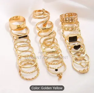Set of Rings in Gold Colour