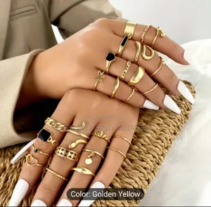 Set of Rings in Gold Colour