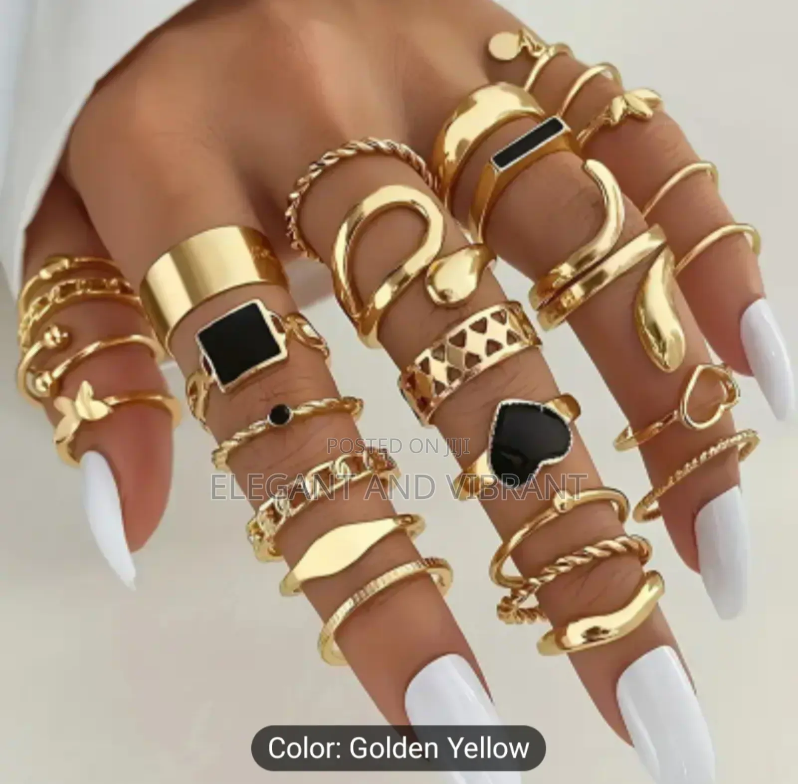 Set of Rings in Gold Colour