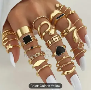 Set of Rings in Gold Colour