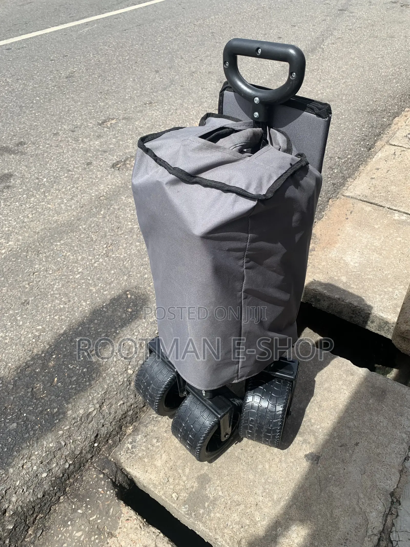 Foldable Trolley Wagon Cart With All-terrain Wheels Brake