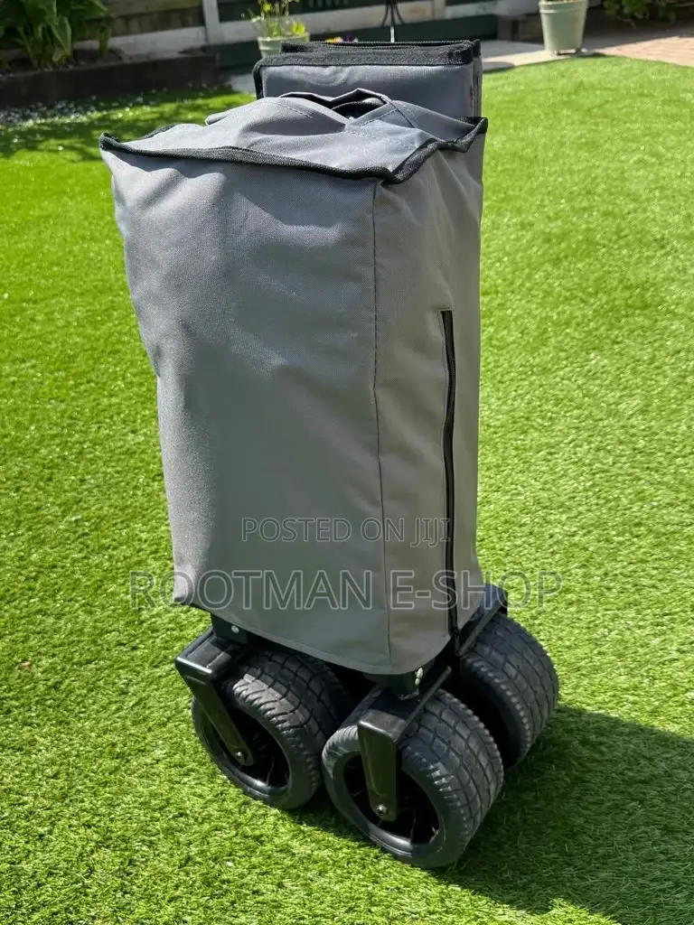 Foldable Trolley Wagon Cart With All-terrain Wheels Brake