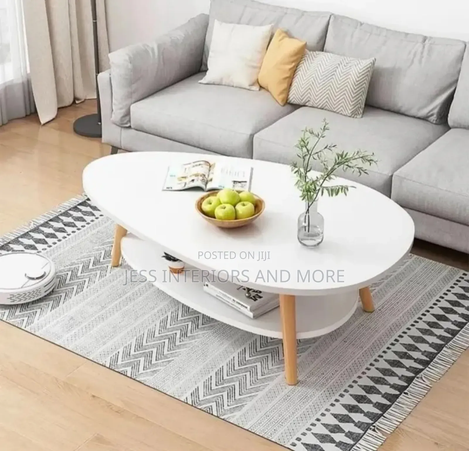 Coffee Table (White) 2-Tier