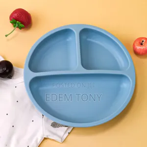 3pcs Baby Silicone Dining Plates