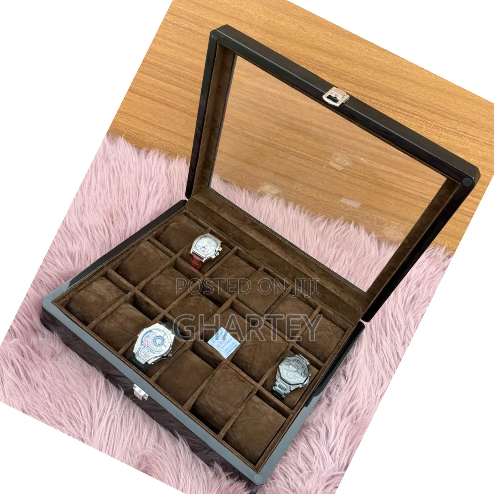 New Watch Organizer With Transparent Cover, 18 Slot